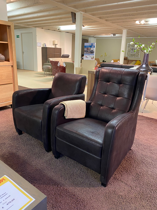 Fauteuil Koen links, leer van € 669,00 voor € 470,00